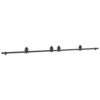 Sliding Door Hardware Kit 183 cm Steel Black