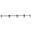 Sliding Door Hardware Kit 183 cm Steel Black