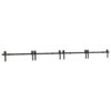 Sliding Door Hardware Kit 200 cm Steel Black
