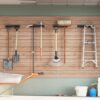 Garden Tool Storage Racks Wall Mounted 4 pcs Blacka Steel