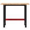 Workbench Light Brown 100x60x81.5 cm Solid Wood Oak Rectangular