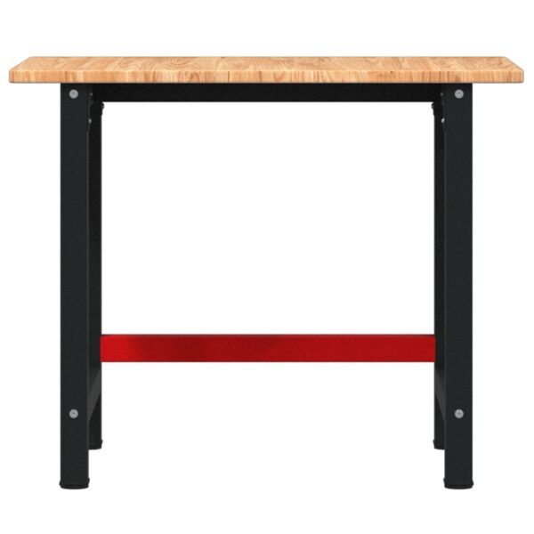Workbench Light Brown 100x60x81.5 cm Solid Wood Oak Rectangular