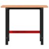 Workbench 100x60x81.5 cm Solid Wood Beech Rectangular