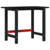 Workbench Dark Brown 100x60x81.5 cm Solid Wood Oak