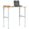 Workbench 100x60x(71.5-98) cm Solid Wood Oak Rectangular