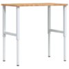 Workbench Light Brown 100x60x(71.5-98) cm Solid Wood Oak Rectangular