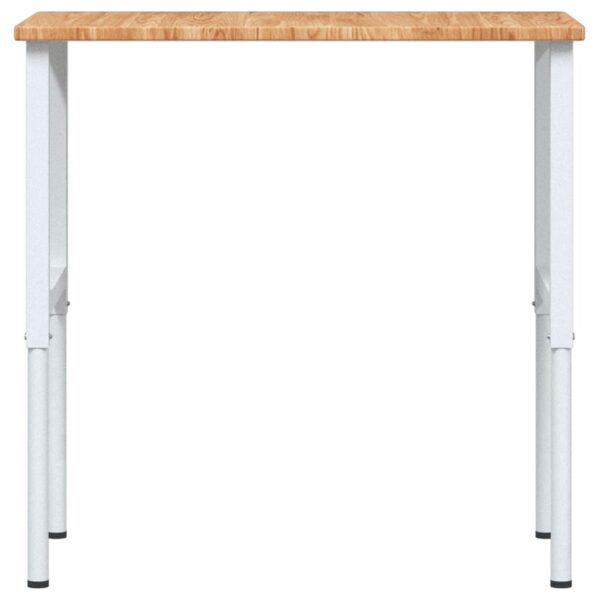 Workbench Light Brown 100x60x(71.5-98) cm Solid Wood Oak Rectangular