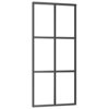 Sliding Door with Hardware Set 90x205 cm ESG Glass & Aluminium