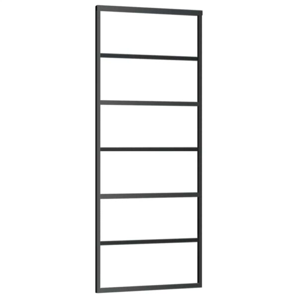Sliding Door with Hardware Set 76x205 cm ESG Glass & Aluminium