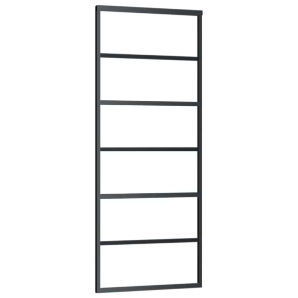 Sliding Door with Hardware Set 76x205 cm ESG Glass & Aluminium