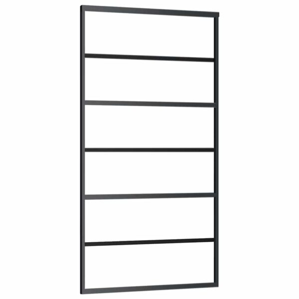 Sliding Door with Hardware Set 102x205 cm ESG Glass & Aluminium