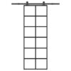 Sliding Door with Hardware Set 76x205 cm ESG Glass & Aluminium