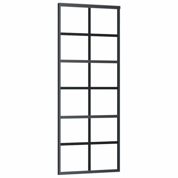 Sliding Door with Hardware Set 76x205 cm ESG Glass & Aluminium