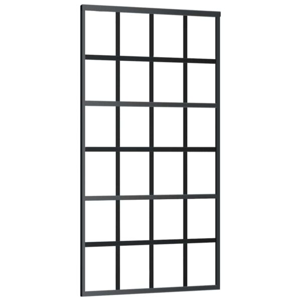 Sliding Door with Hardware Set 102x205 cm ESG Glass & Aluminium