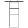 Sliding Door with Hardware Set 76x205 cm ESG Glass & Aluminium