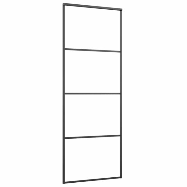 Sliding Door with Hardware Set 76x205 cm ESG Glass & Aluminium