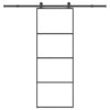 Sliding Door with Hardware Set 76x205 cm ESG Glass & Aluminium