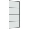 Sliding Door with Hardware Set 90x205 cm ESG Glass & Aluminium