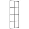 Sliding Door with Hardware Set 76x205 cm ESG Glass & Aluminium