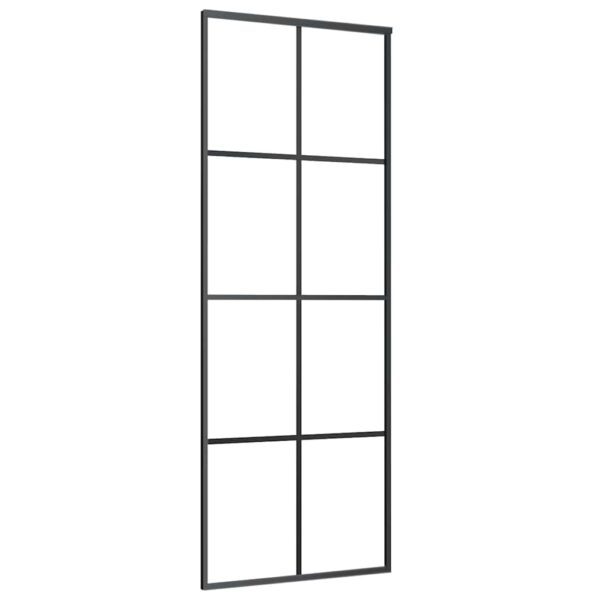 Sliding Door with Hardware Set 76x205 cm ESG Glass & Aluminium