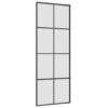 Sliding Door with Hardware Set 76x205 cm ESG Glass & Aluminium