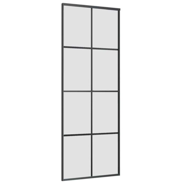 Sliding Door with Hardware Set 76x205 cm ESG Glass & Aluminium