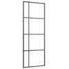 Sliding Door with Hardware Set 76x205 cm ESG Glass & Aluminium