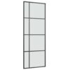Sliding Door with Hardware Set 76x205 cm ESG Glass & Aluminium