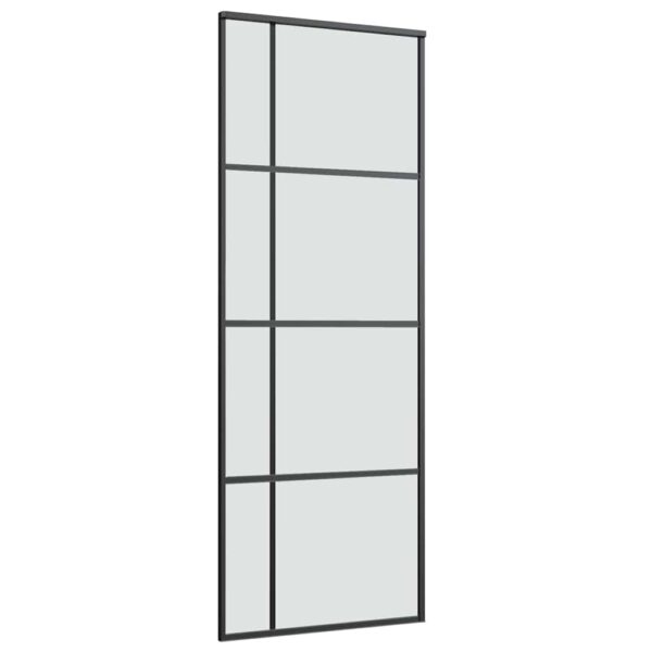Sliding Door with Hardware Set 76x205 cm ESG Glass & Aluminium