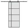 Sliding Door with Hardware Set 90x205 cm ESG Glass & Aluminium