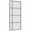Sliding Door with Hardware Set 90x205 cm ESG Glass & Aluminium