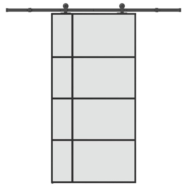 Sliding Door with Hardware Set 102,5x205 cm ESG Glass & Aluminium