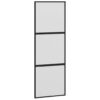 Sliding Door with Hardware Set 76x205 cm Tempered Glass & Aluminium