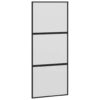 Sliding Door with Hardware Set 90x205 cm Tempered Glass & Aluminium