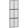 Sliding Door with Hardware Set 76x205 cm Tempered Glass & Aluminium