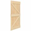 Sliding Door with Hardware Set 90x210 cm Solid Wood Pine