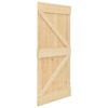 Sliding Door with Hardware Set 80x210 cm Solid Wood Pine