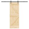 Sliding Door with Hardware Set 70x210 cm Solid Wood Pine