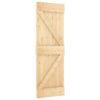 Sliding Door with Hardware Set 70x210 cm Solid Wood Pine