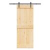 Sliding Door with Hardware Set 80x210 cm Solid Wood Pine