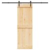Sliding Door with Hardware Set 70x210 cm Solid Wood Pine