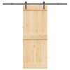 Sliding Door with Hardware Set 80x210 cm Solid Wood Pine