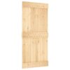 Sliding Door with Hardware Set 100x210 cm Solid Wood Pine