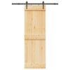Sliding Door with Hardware Set 70x210 cm Solid Wood Pine