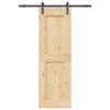 Sliding Door with Hardware Set 70x210 cm Solid Wood Pine