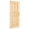 Sliding Door with Hardware Set 85x210 cm Solid Wood Pine