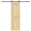 Sliding Door with Hardware Set 70x210 cm Solid Wood Pine