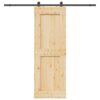 Sliding Door with Hardware Set 80x210 cm Solid Wood Pine