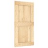 Sliding Door with Hardware Set 100x210 cm Solid Wood Pine