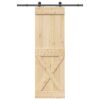 Sliding Door with Hardware Set 70x210 cm Solid Wood Pine
